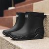 Fashion 2024 Womens Rain Shoes Summer Ankle Boots Casual Women Flat Rain Boots Fashion Work Rain Boots Rubber Waterproof Botas De Lluvia