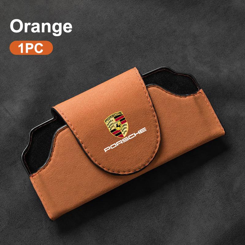 AABKW1 Car Glasses Holder Clip Accesorios Decoration Sun Glasses Storage For Porsche 918 911 718 Taycan Panamera Cayenne Boxster Cayman
