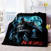 Warner (11) Personalized Name Blanket Multi-purpose Customizable Blanket Comfortable Perfect for Bed Office Seaside Office Chair