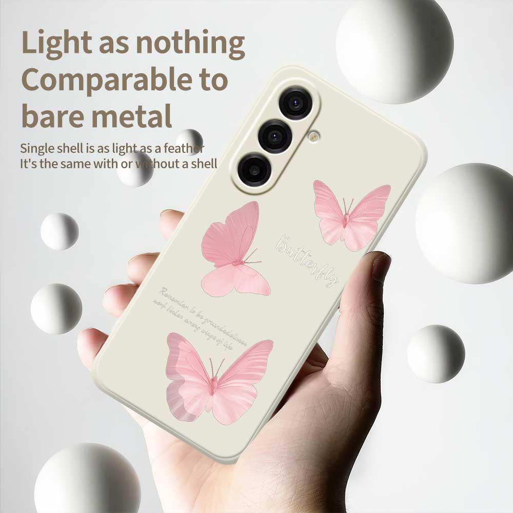 For Samsung Galaxy A17 5G Case Butterfly Pattern Printing Straight Edge TPU Phone Back Cover