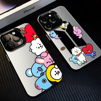 Милый Мультяшный Чехол для Телефона B-BT21s для Samsung Galaxy S26 S25 S24 S23 S22 S21 S20 Note20 FE Ultra Edge Plus 4G 5G Противоударный Матовый