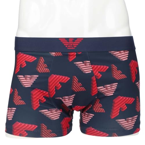 Мужские боксеры Emporio Armani ALL OVER MICROFIBER, размеры S/M/L, застежка спереди, европейские размеры, 54059972, красный, размер 16