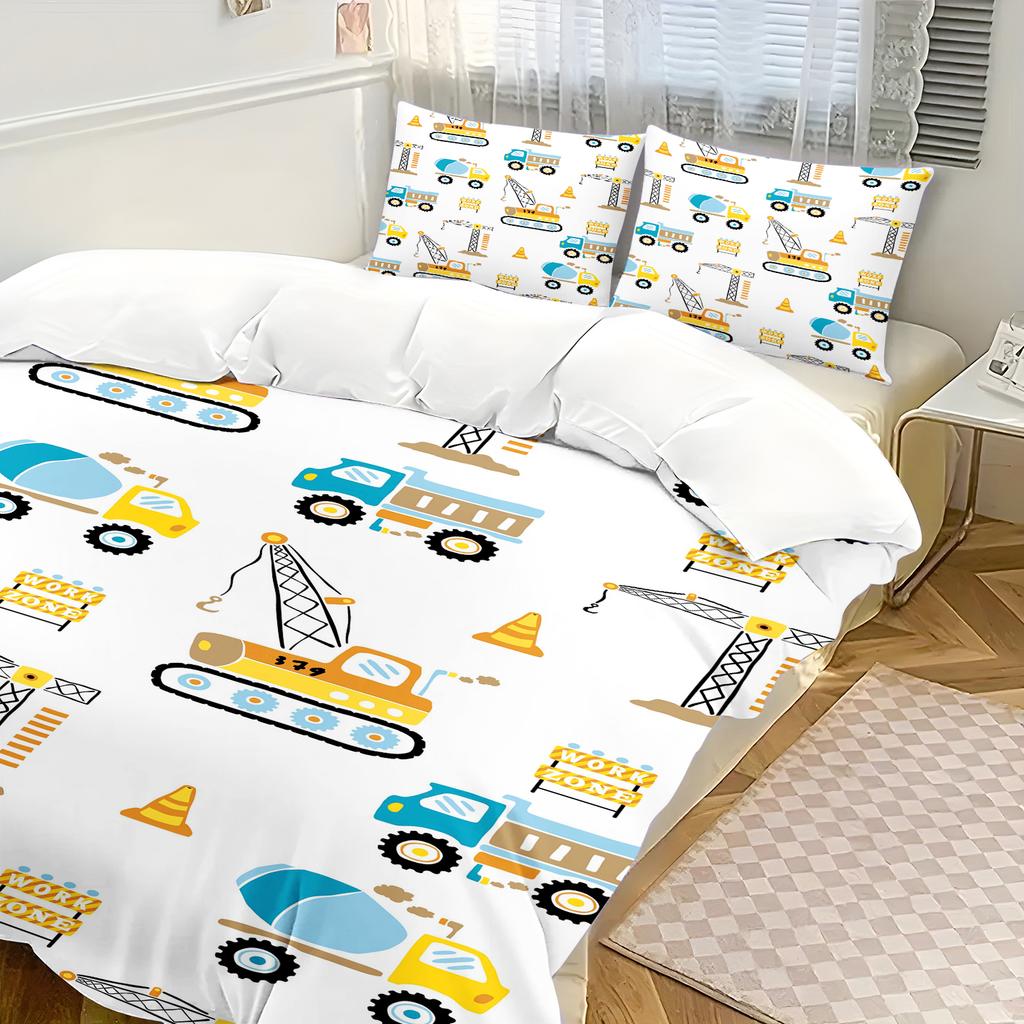 Мультяшный Постельный Комплект Тачки Молния Пододеяльник Инженерная Техника Мальчишеское Постельное Белье Постельное Белье Подарок для Детей