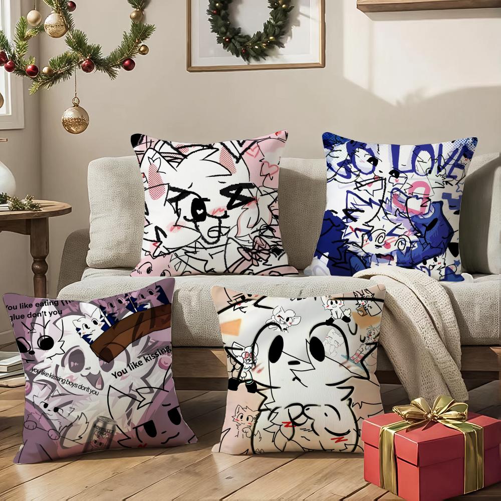 Чехол на подушку с принтом Boykisser Silly Cat, наволочка для подушки на диван в гостиной и декора подушек в спальне