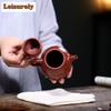 290ml Antique Yixing Purple Clay Teapots Handmade Qin Quan Pot Raw Ore Dicaoqing Mud Tea Maker Kettle Zisha Tea Set Collection