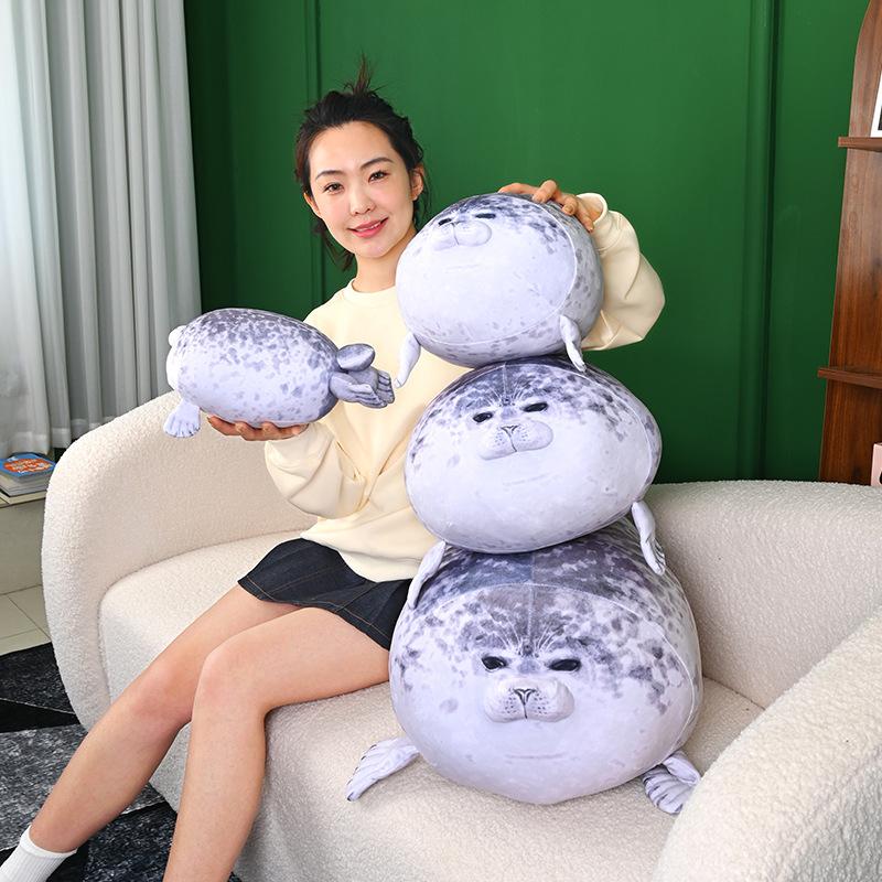 Simulation Seal Doll Sea Lion Doll Sea Animal Plush Toy Soothes Sleep Throw Pillow Aquarium Souvenir