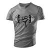 New Summer Gym Dumbbell Casual Tough Guy Muscle Men's T-Shirt 3D Printing Breathable Lightweight Sports Quick Dry Short Sleeves