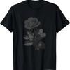 Black Rose Grunge Aesthetic Floral Goth Gothic Romantic Noir T-Shirt