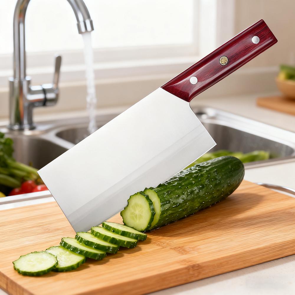 8 Inch Chinese Chef Knife Welding VG10 Steel Blade Wood Handle Slicing Vegetables Cleaver Meat Professional Kitchen Knives