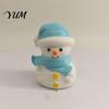 Miniature Christmas Character Sets Vinyl Figurines, Cute Santa Claus Snowman Reindeer Mini Statue, Durable Small Figurines Holiday Desktop Cake Topper