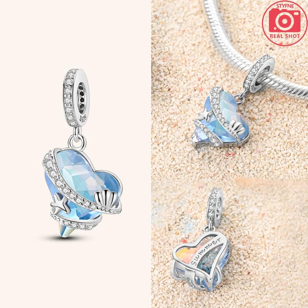 Beads Blue Series Fit Bracelet Charms Diy Original Fashion Charm Copper Pendants For Jewelry Maing Fine Gift Accessory