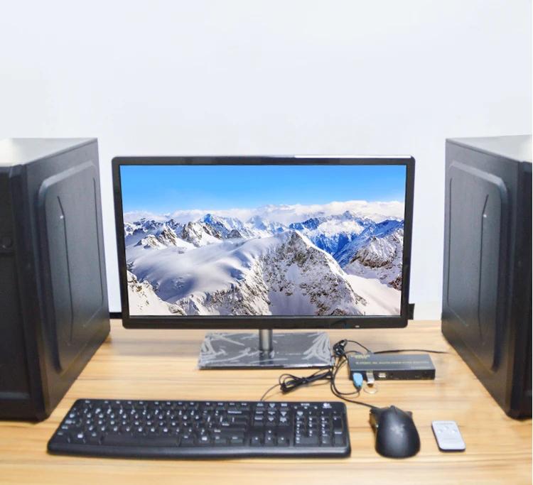 4K201HUK Fjgear Автоматический селектор 3840X2160*60Hz Plug-And-Play 2-портовый KVM-переключатель HDMI 2 порта HDMI