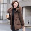 Женская белая утепленная куртка Yalu с капюшоном на утином пуху