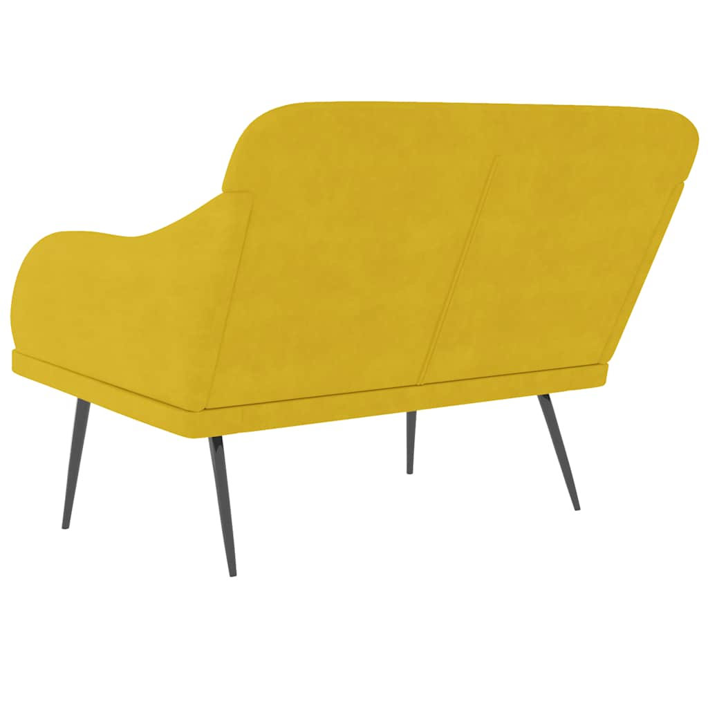 Yellow Bench 110 x 76 x 80 cm Velvet