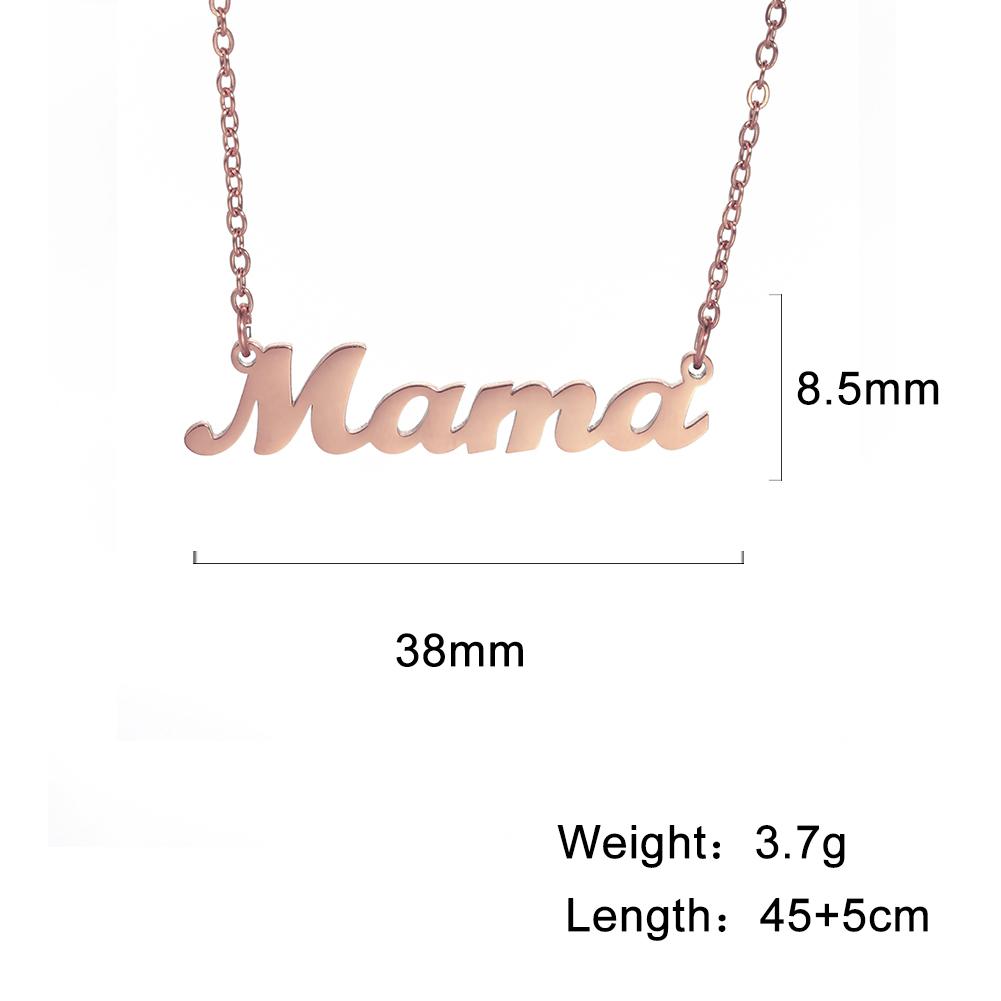 Ожерелье с подвеской «Mama Letter» для женщин, цепочка на шею из нержавеющей стали, модные семейные украшения, подарок на День матери для мамы