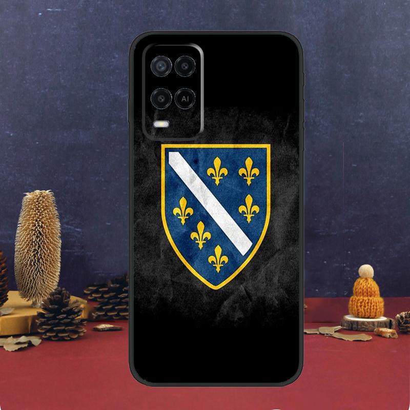 Чехол с флагом Боснии для OPPO A58 A78 A98 A15 A16 A17 A76 A96 A77 A52 A72 A5 A9 A79 A94 A74 A57S A53S A54S
