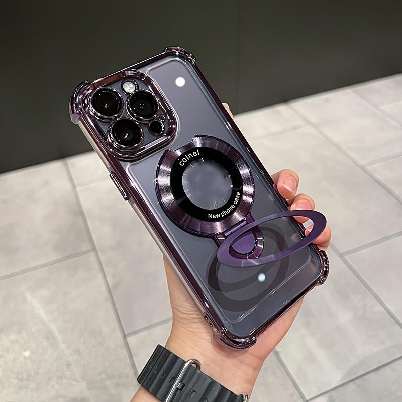 Роскошный чехол с покрытием для iPhone 17 Pro Max 16 Plus 15 14 13 12 11 17 Air с магнитным держателем-кольцом, подставкой, стойкой, держателем