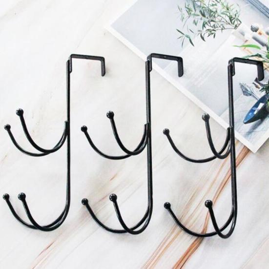 Двухслойный металлический крючок Yousheng, не повреждает дверь, простая установка, подвешивание рождественских венков, многоцелевой крючок для одежды