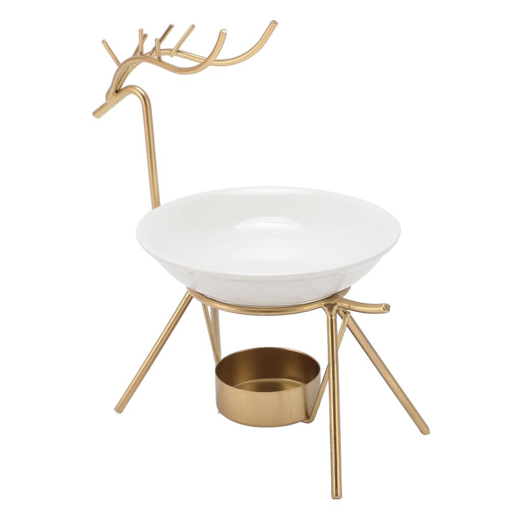 Керамический подсвечник для чайной свечи, нагреватель воска в форме оленя, железное украшение для дома, винтажное эфирное масло