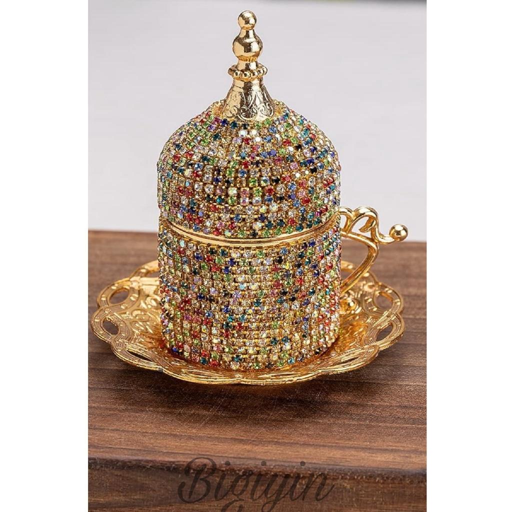 Набор кофейных чашек из 6 предметов, набор кофейных чашек Crystal Stone, набор эспрессо, 27 предметов