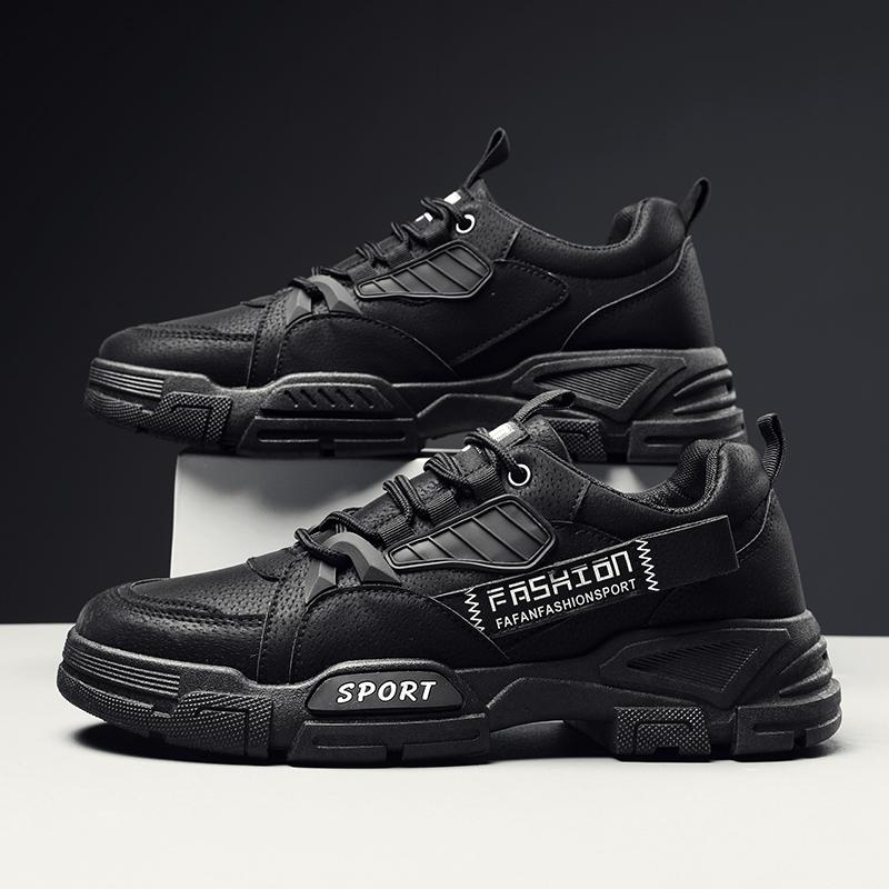 Осенняя мужская новая дышащая рабочая обувь, модная универсальная, толстая подошва, нескользящая, спортивная, повседневная обувь для занятий бордингом, защитная обувь для труда