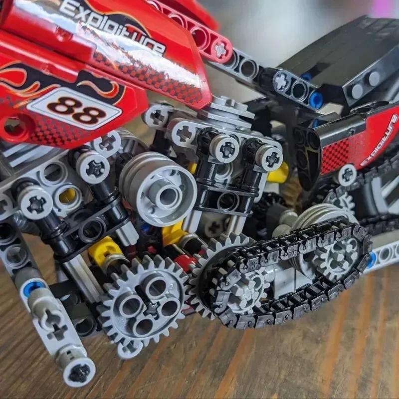 378 PCs Motorcycle Model Educational Technic Building Block Toy for Boy Birthday Gift