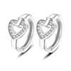 Модные серьги из стерлингового серебра 925 пробы для женщин, ювелирные изделия, подарок, милые обручи с кристаллами в форме сердца, женские серьги с камнями, Анити, аллергия