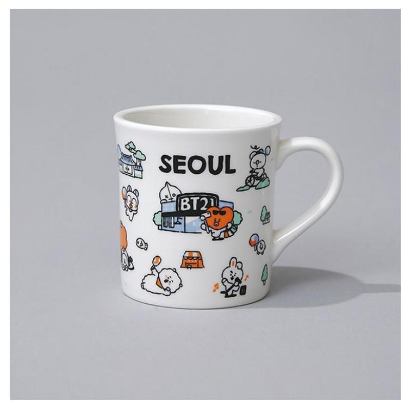 BT21 Керамическая кружка Seoul Edition, корейский стиль, персонаж, 340 мл