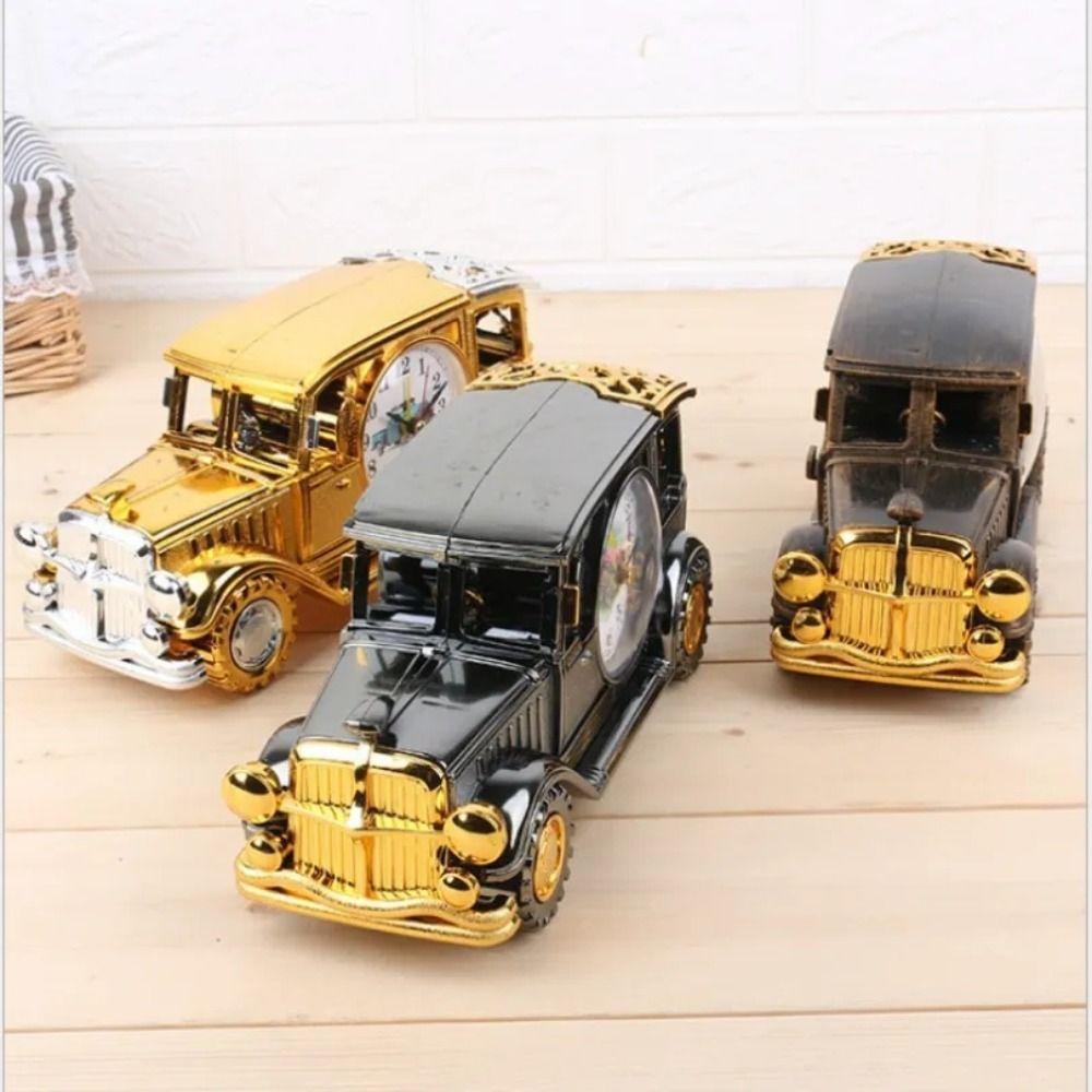 Настольные часы с цифровой указкой, антикварные часы в форме автомобиля, классический автомобильный будильник, электронный будильник