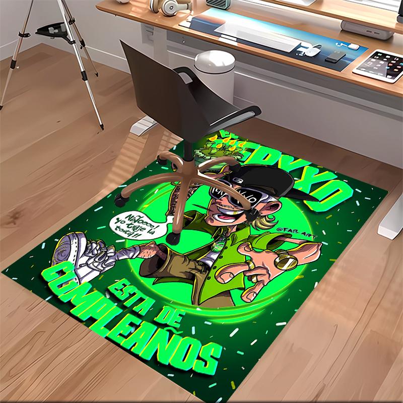 1pc feid Print Area Rug - Soft, Washable Non-Slip Indoor Mat for Office Chairs, Living Room, Home Office Decorative Rug