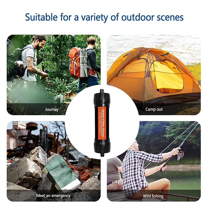 Уличный мини-фильтр для воды в виде соломинки для кемпинга, очистки воды для выживания или чрезвычайных ситуаций, портативный очиститель воды для кемпинга и походов.