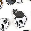 Badge Clothing Accessories Cartoon Skull Cat Badge Embroidery Sticker Decorative Accessories Patch Sticker Cloth Label Badge Cloth Sticker