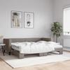 VidaXL Daybed with Trundle and Mattress Taupe 80x200 Cm Fabric 3196594