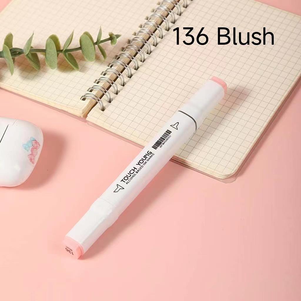 6th Gen Double Tip White Square Barrel Oil-Based Marker for Drawing & Hand-Painting