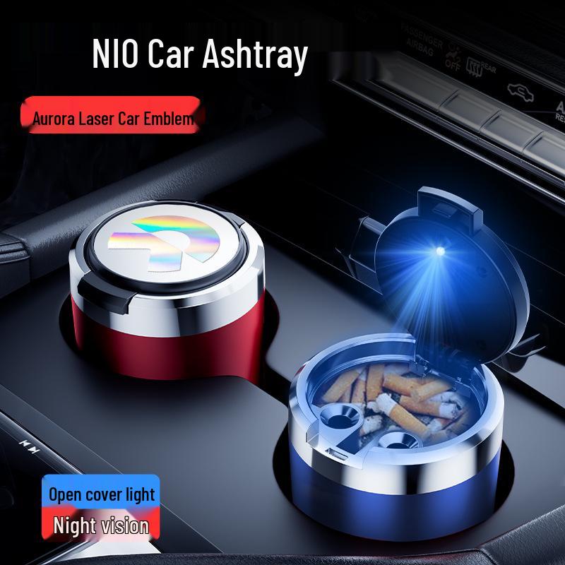 Автомобильная пепельница со светом для моделей Nio ES6/ES7/ES8/ET5/ET7/ET9/EC7 - Аксессуар для интерьера.