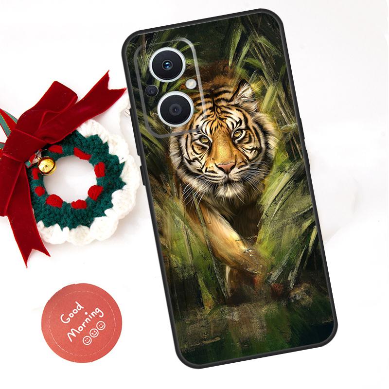 Чехол Animal Tiger для OPPO Reno 8 Lite 10 11 12 13 14 Pro 11F 12F 13F 14F Чехол OPPO Find X8 X5 X6 X9 Pro