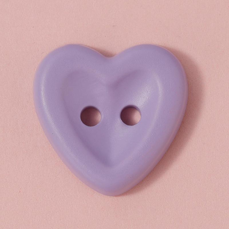 20Pcs Cute Button 12Mm Macaron Colored Heart Plastic Buttons For Children'S Shirts Sweaters Decor Buttons Diy Sewing Accessories