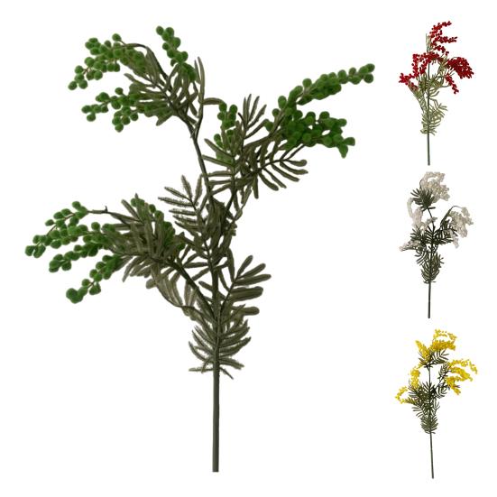 Artificial Golden Wattle Realistic Fake Acacia Flower Stem Home Office Wedding Party Indoor Outdoor Faux Bloom Centerpiece Decoration