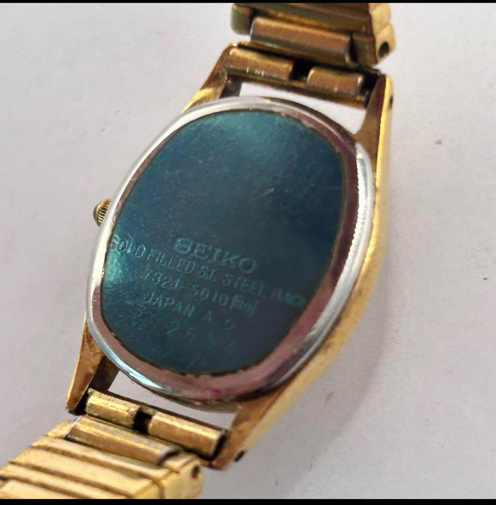 [USED] Rare Seiko Exceline Gold Oval Bracelet Women's Watch
