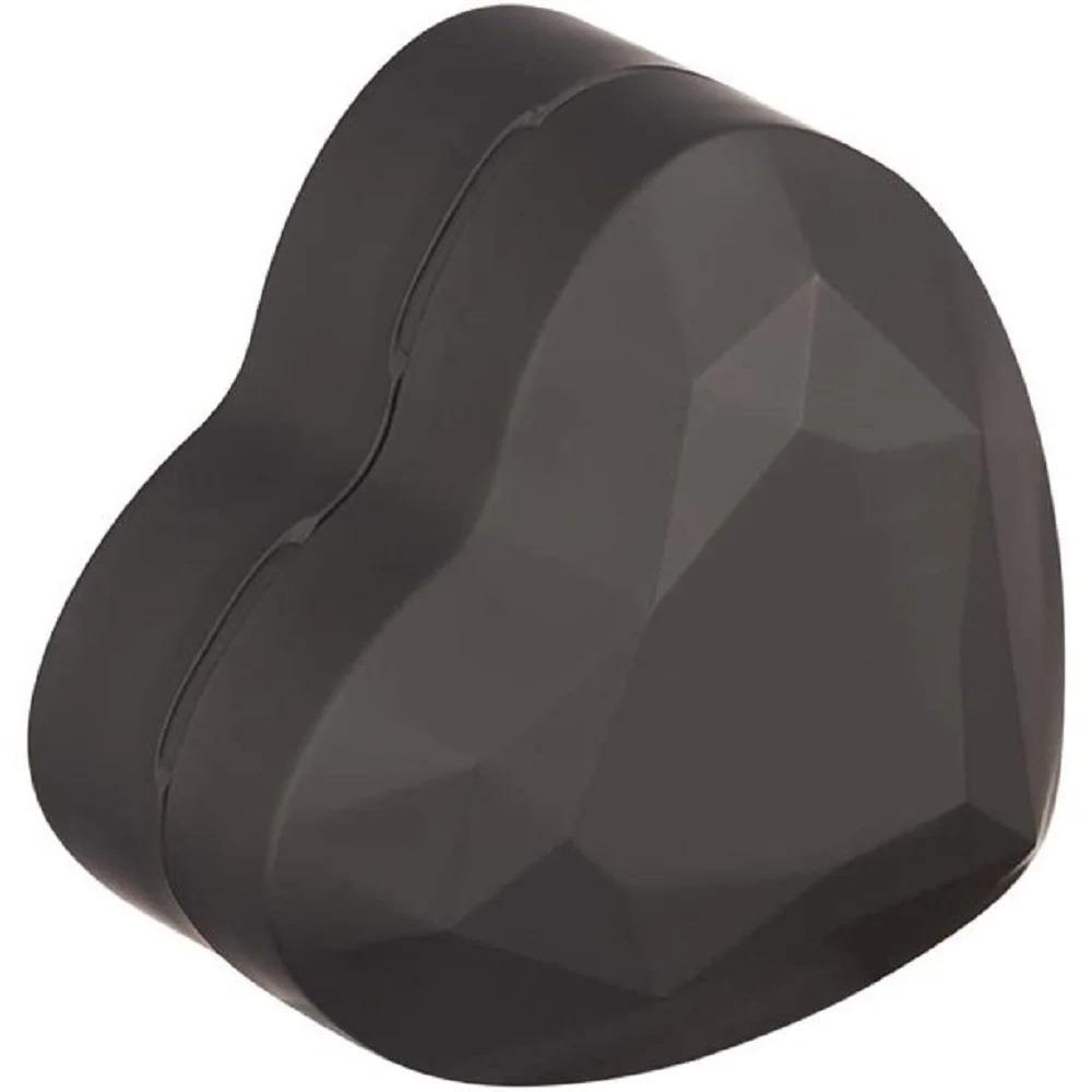 A heart-shaped ring gift box with LED light, a velvet earring jewelry box with light