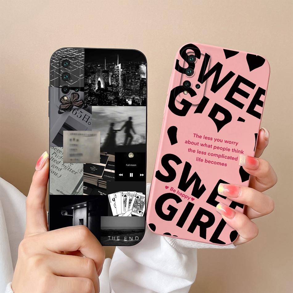 Case For Huawei Nova 5T Cover For Huawei Nova 6 Nova 7 Cartoon Bumper For Nova 5 T Nova6 Nova7 Soft Liquid Silicone Phone Cases