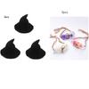 3pcs Women Big Brim Witch Hat Korean Style Foldable Cotton Fisherman Hat With Flower Hairband