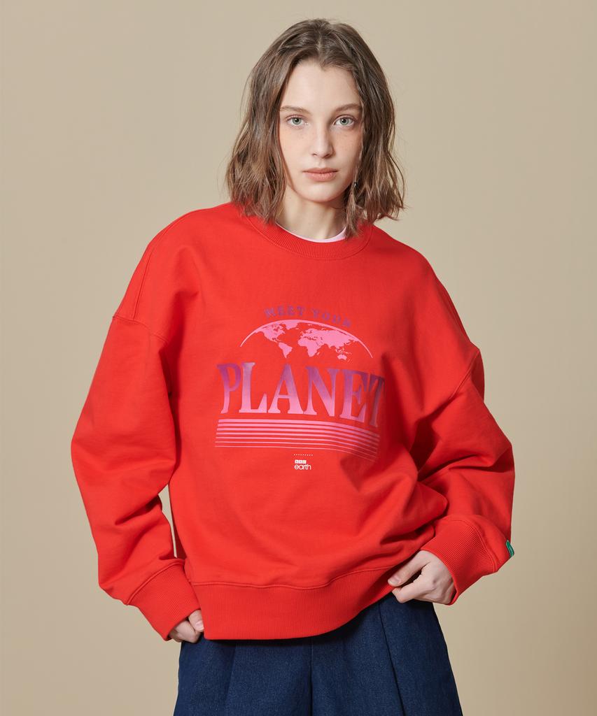BBC EARTH Planet Sweatshirt_Red