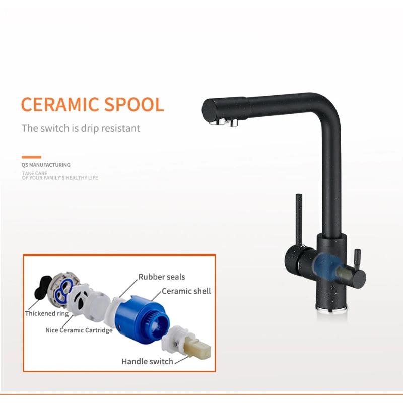 Фильтр кухонные смесители Настольный смеситель с вращением на 360 градусов с функциями очистки воды Смеситель-кран для кухни WF-0175