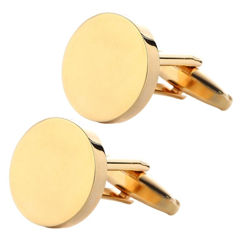 Круглые запонки для мужчин Свадьба День рождения Банкет Выпускной Вечеринка Деловая встреча Рубашки Запонки Рубашка Костюм Манжеты Застежки Зажим