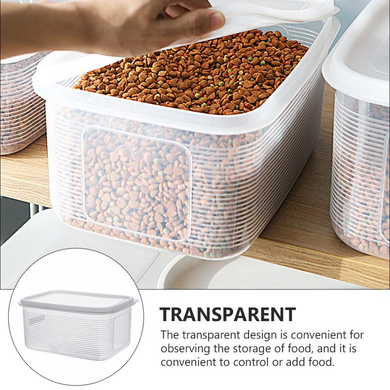 Pet Food Storage Container Plastic Sealed Box Moisture Proof for Dogs Cats Grain Storage Case Dry Food Bin Bins for Pets