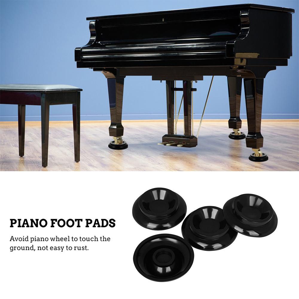 IRIN 4pcs Piano Caster Cups Non Slip Anti Noise Piano Foot Pads for Protecting Floors & Carpets Keyboard Instrument Accessories
