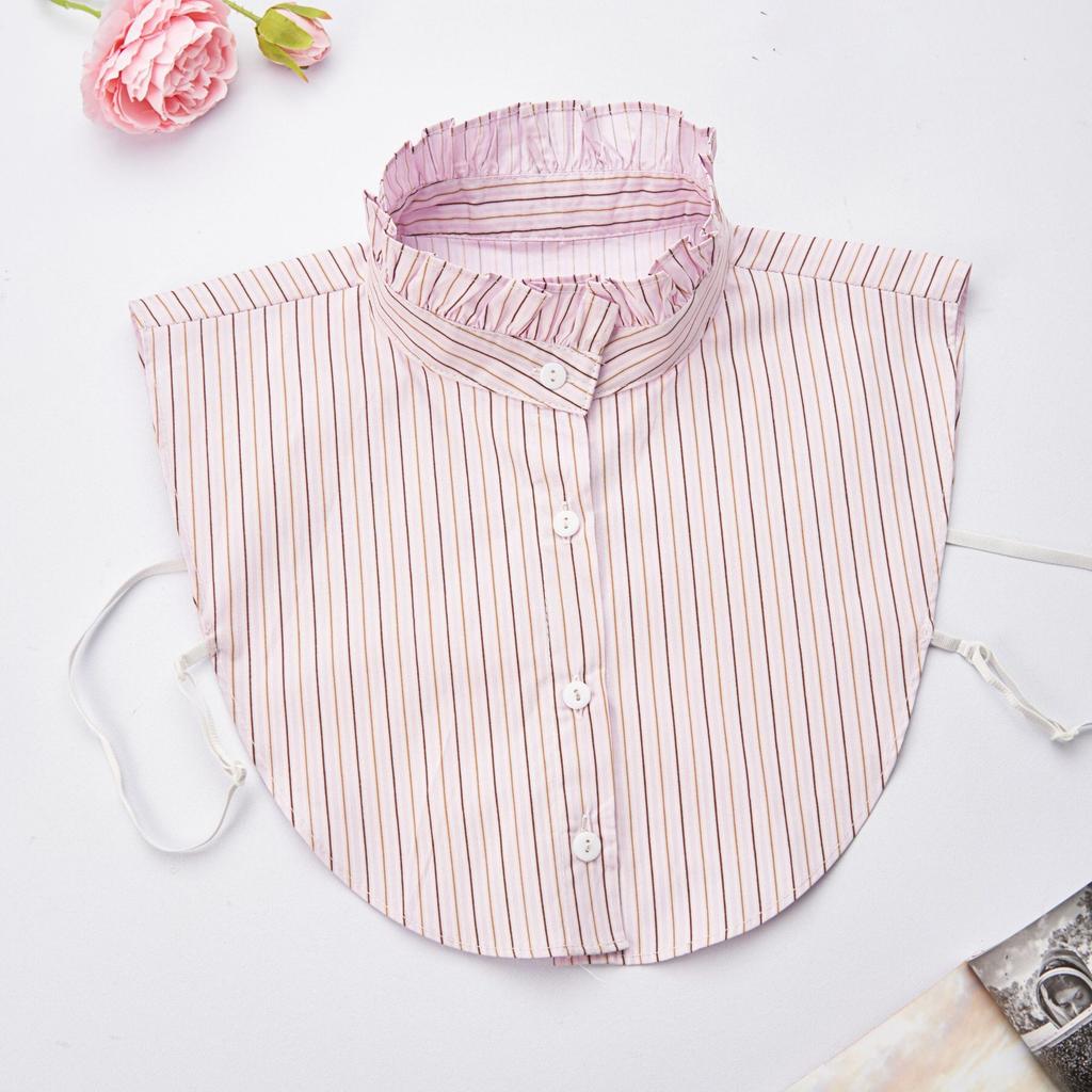 Stand Striped Half-Shirt False Collar for Women's Shirt Blouse Tops Removable Detachable Collars Women Fuax Cols