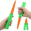 Simulation Carrot Butterfly Knife Gravity 3D Printed Plastic Folding Knife Toys Kids Mini Swinging Knife Action Training Props