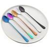 4 шт., чайные ложки с длинной ручкой в ​​виде радуги, сок, кофе, набор столовых приборов для перемешивания, кофейная ложка из нержавеющей стали, кухонные столовые приборы для горячего питья